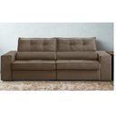 Ver imagem 1 de Sofá Retrátil e Reclinável 2 Lugares 1,50m com Molas Milão Suede Cappuccino Mirra Decor
