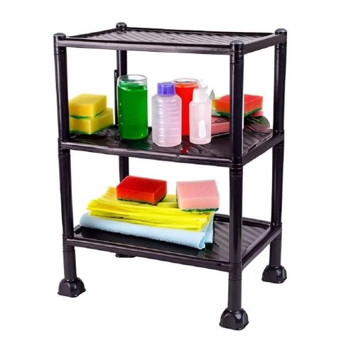 Estante Modular 3 Andares Retangular Polipropileno Alta Resistência Porta Objetos Brinquedos