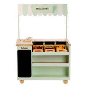 Mercadinho Infantil de Madeira Verde Claro Fabrink
