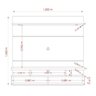 Painel Suspenso Lana 180cm para Tv Até 60 Polegadas Madetec Off White/Savana Cestaplus - 4