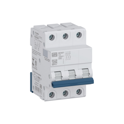 Minidisjuntor Tripolar 16a Mdwp-c16-3 Curva C Weg