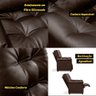 Poltrona Reclinável Imperador Couro Facto Marrom - SOFA STORE - 7