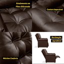 Ver imagem 7 de Poltrona Reclinável Imperador Couro Facto Marrom - SOFA STORE