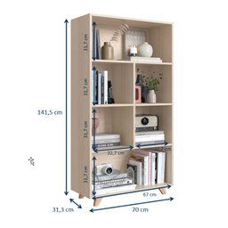 Estante Aurora 1 Porta Be Mobiliário - 3