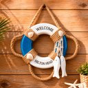 Ver imagem 4 de Boia Náutica Marinheiro Artesanal Decoração Parede Casa 12cm