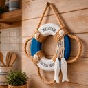 Ver imagem 3 de Boia Náutica Marinheiro Artesanal Decoração Parede Casa 12cm