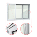 Ver imagem 3 de Janela Alumínio Elite 3 Folhas Moveis 1/3 120 x 240 V.Liso Branco Brimak
