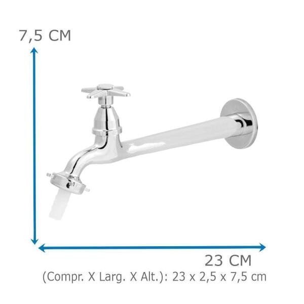 Torneira Cozinha Oliveira 1158 C-23 De Parede Fixa Com Bico - 5