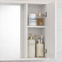 Ver imagem 5 de Espelheira de Banheiro Armário Suspenso com Espelho Cannes com Nicho e Prateleiras - Jm3 Móveis:bran