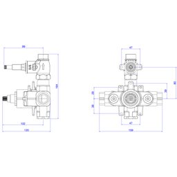 Base Misturador Termostato Decaterm 3/4 Bruto - 4430034 4430.034 - 3