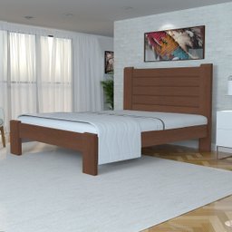 Cama Casal Malbec Madeira Maciça Angelim Pedra/tauari Tabaco - 2