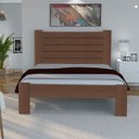 Ver imagem 1 de Cama Casal Malbec Madeira Maciça Angelim Pedra/tauari Tabaco