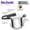 Ver imagem 3 de Panela de Pressao Inox Trendy 8l Fechamento Externo Rochedo