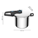 Ver imagem 2 de Panela de Pressao Inox Trendy 8l Fechamento Externo Rochedo