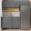 Ver imagem 2 de Cozinha Modulada 3 Pecas Balcao Pia Line Gris Cp Freijo Ktp