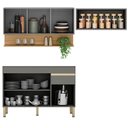 Ver imagem 3 de Cozinha Modulada 3 Pecas Balcao Pia Line Gris Cp Freijo Ktp