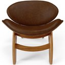 Ver imagem 5 de Kit 4 Poltronas Decorativa Orgânica Sala Living Kadosh L02 Couríssimo Marrom