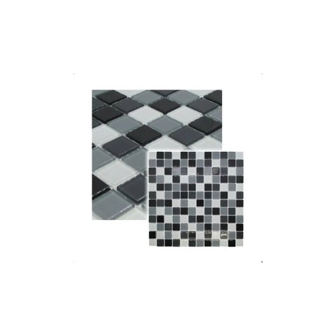 Pastilhas de Vidro 2,5 X 2,5 La Bella Griffe - Preto