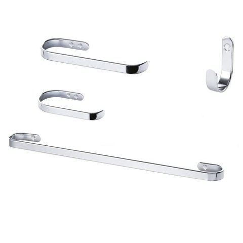 Suporte Kit de Banheiro 4 Peças Cromado