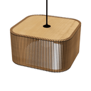 Ver imagem 3 de Luminária Pendente Ayla Modelo Ripado -:MDF CRU