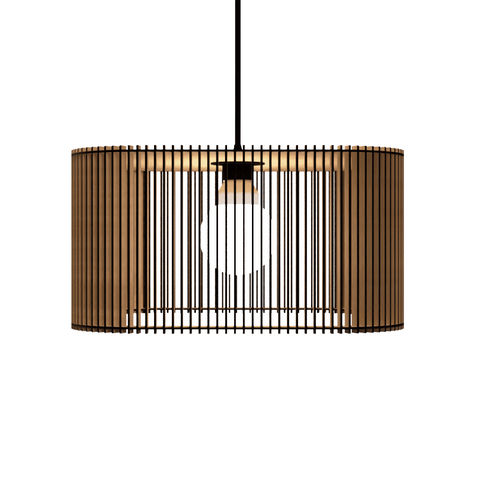 Luminária Pendente Ayla Modelo Ripado -:MDF CRU