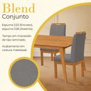 Ver imagem 4 de Conjunto Mesa Jantar 120x90 com 6 Cadeiras Blend Pés Madeira Maciça Design Elegante - Cinza Escuro