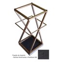 Ver imagem 2 de Banqueta Zênite - Cobre - Assento Estofado Pérola - 75cm