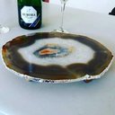 Ver imagem 3 de Bandeja Pedras Ágatas Naturais E Tingidas Chapas Com Banho
