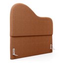 Ver imagem 1 de Cabeceira Orgânica Cama Box Casal Padrão Sea 140cm com Frame Bouclé Terracota - Desk Design