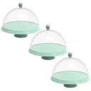 Ver imagem 1 de Kit 3 Porta Bolos 25cm Verde Menta com Cúpula e Pé Bubble Crippa Tortas Doces Boleira