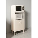 Ver imagem 4 de Mini Torre Multiuso Branca Mdf para Forno Elétrico e Micro-ondas
