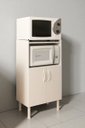 Ver imagem 4 de Mini Torre Multiuso Branca Mdf para Forno Elétrico e Micro-ondas