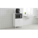 Ver imagem 3 de Mini Torre Multiuso Branca Mdf para Forno Elétrico e Micro-ondas