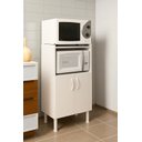 Ver imagem 1 de Mini Torre Multiuso Branca Mdf para Forno Elétrico e Micro-ondas