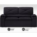Ver imagem 4 de Sofá com Porta Copos Retrátil e Reclinável Pop 1,54m Velosuede Preto - Netsofas