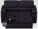 Ver imagem 5 de Sofá com Porta Copos Retrátil e Reclinável Pop 1,54m Velosuede Preto - Netsofas