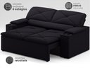Ver imagem 3 de Sofá com Porta Copos Retrátil e Reclinável Pop 1,54m Velosuede Preto - Netsofas