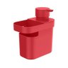Dispenser Para Detergente E Organizador De Pia Trium 650 ml - Vermelho - 2
