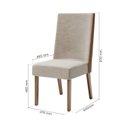 Ver imagem 4 de Conjunto Sala de Jantar Mesa Olivia 200cm Tampo MDF e Vidro Canto Arredondado 8 Cadeiras Anne