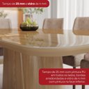 Ver imagem 6 de Conjunto Sala de Jantar Mesa Olivia 200cm Tampo MDF e Vidro Canto Arredondado 8 Cadeiras Anne