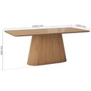 Ver imagem 3 de Conjunto Sala de Jantar Mesa Olivia 200cm Tampo MDF e Vidro Canto Arredondado 8 Cadeiras Anne