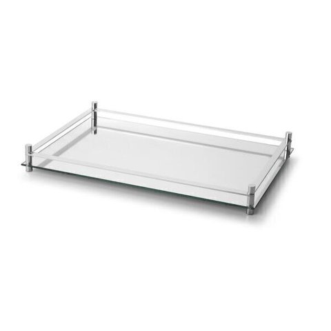 Aparador Decorativo De Vidro Espelhado 54Cm - Forma Inox