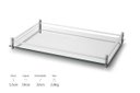 Ver imagem 3 de Aparador Decorativo De Vidro Espelhado 54Cm - Forma Inox