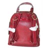 Mochila Poliuretano Chic Com Listras Chenson Bordô - 4