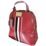 Mochila Poliuretano Chic Com Listras Chenson Bordô - 3
