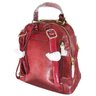 Mochila Poliuretano Chic Com Listras Chenson Bordô - 5