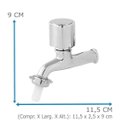 Ver imagem 5 de Torneira Tanque Jardim Oliveira 1130 1/2 X 3/4 C-40 Em Metal
