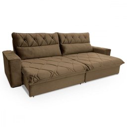 Sofá 3 Lugares Retrátil e Reclinável Hellen Atrative Platinum Tabaco - 3