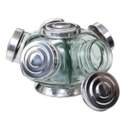 Ver imagem 1 de Baleiro Giratório Médio Alumínio Vidro Capacidade 2500 Ml