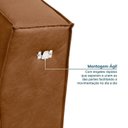 Ver imagem 7 de Conjunto Sofá 260cm e Puff 100cm Baobá CabeCasa MadeiraOriginals Cobre Courino Coffe